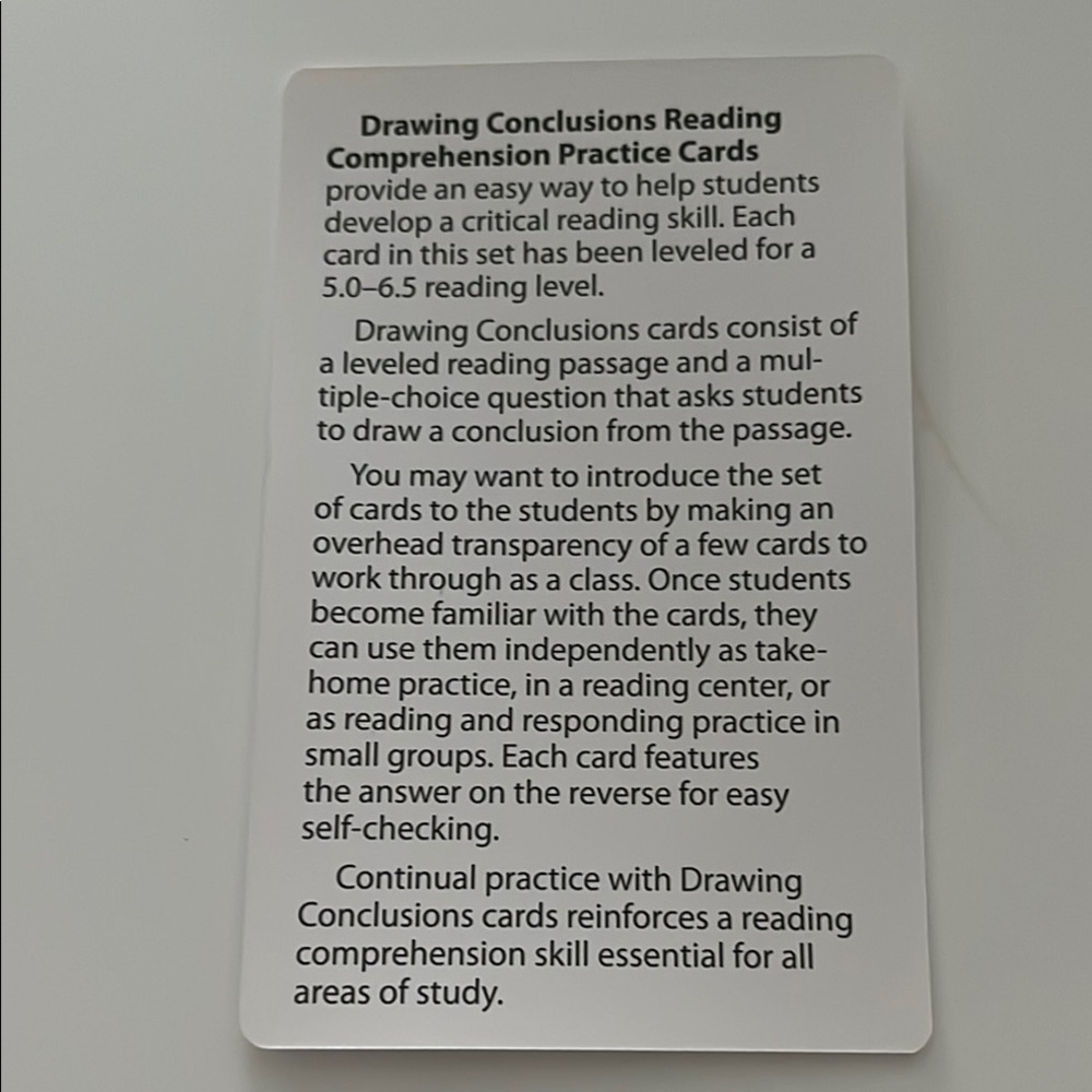 Drawing Conclusions Educational Practice Cards for kids, teacher tools - Picture 6 of 7